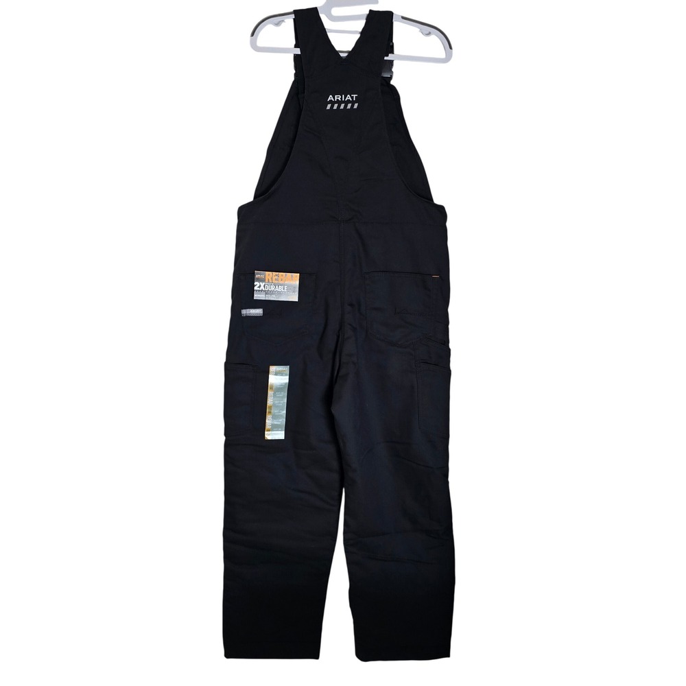 Ariat Rebar Womens Insulated Bib Overalls Black S 27-28 Short Workwear 10036837